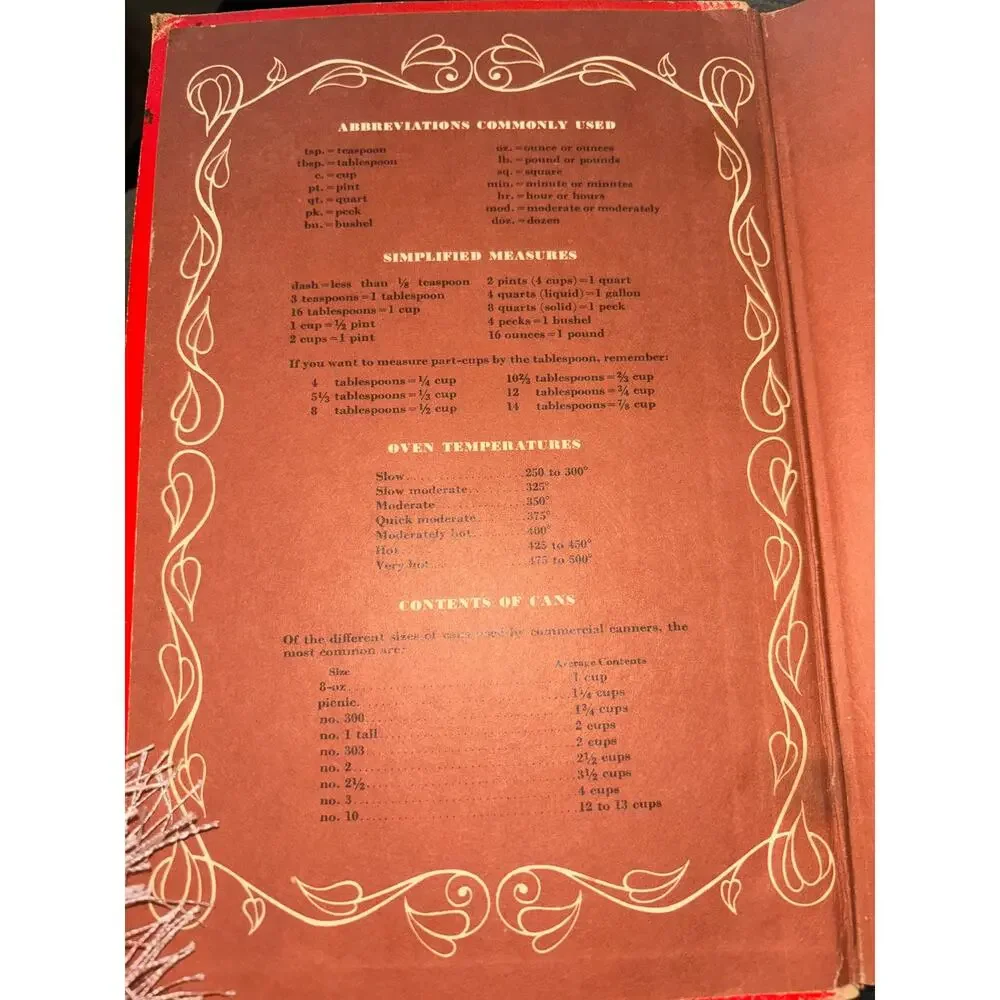 Betty Crocker’s Picture Cook Book 1950 First Edition Second Printing Red Recipes
